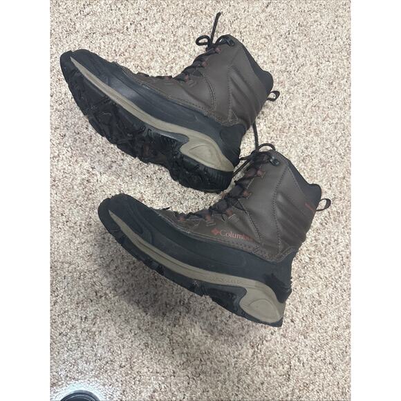 MENS Columbia Bugaboot III Waterproof Leather Winter Boots Sz 8 Brown BLK - Picture 7 of 8